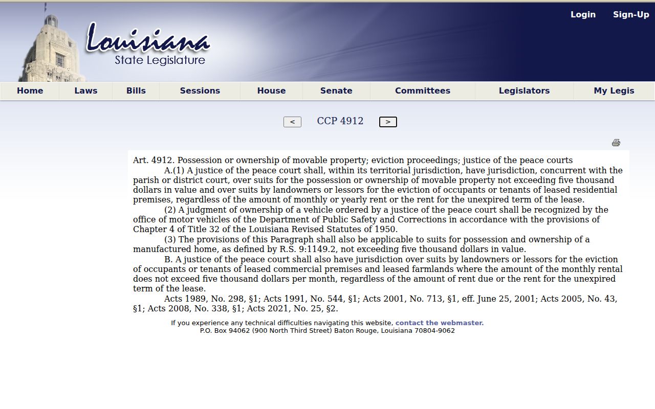 Destrehan court docket Justice of the Peace jurisdiction record guidance