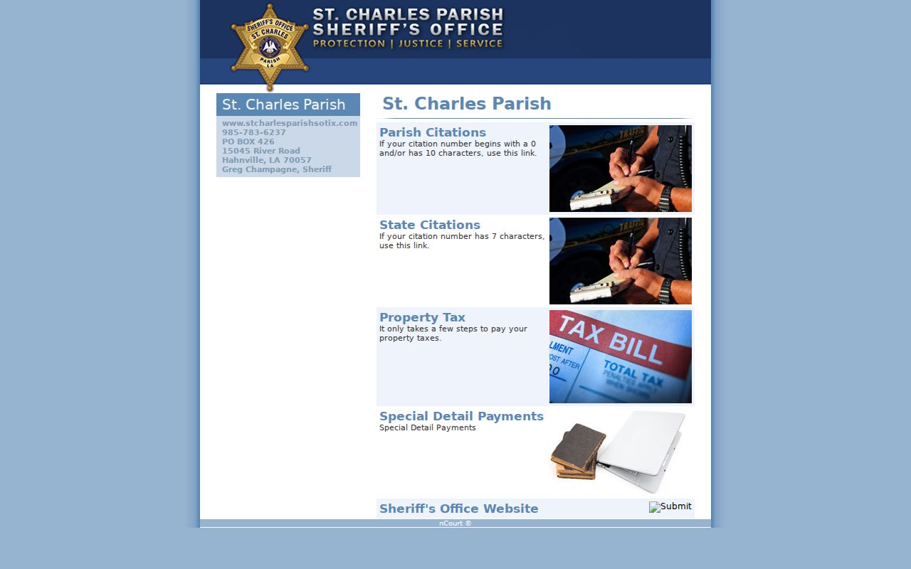 Luling court docket traffic citation payment route on nCourt