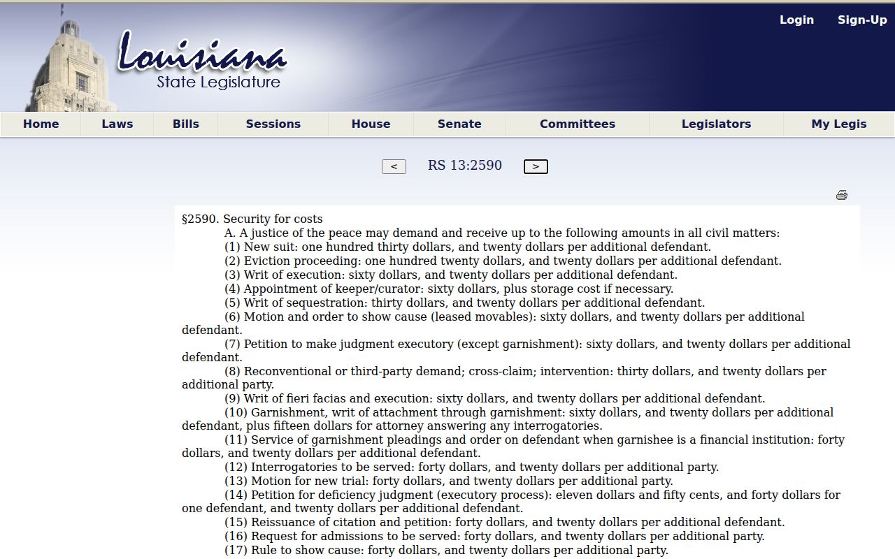 St. Rose court docket Justice of the Peace fee and copy record guidance