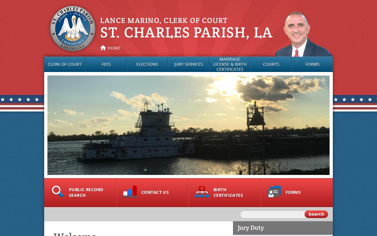 St. Charles Parish court docket Clerk of Court homepage