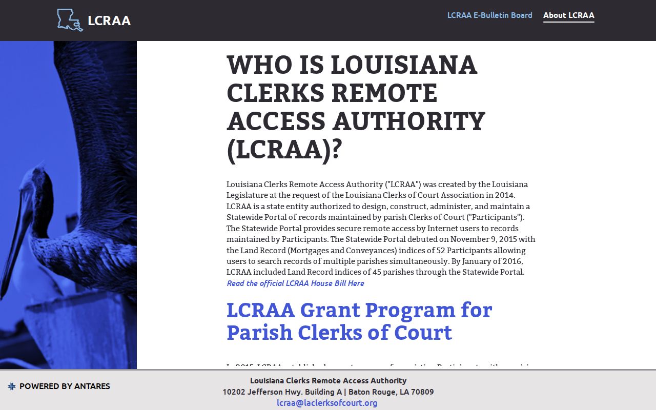 St. Charles Parish civil docket Louisiana Clerks Remote Access Authority overview